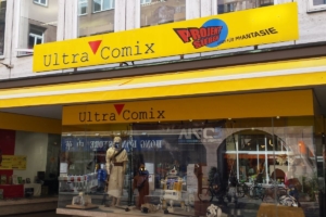 Schaufenster bei Ultra Comix, Vordere Sterngasse 2 in Nürnberg