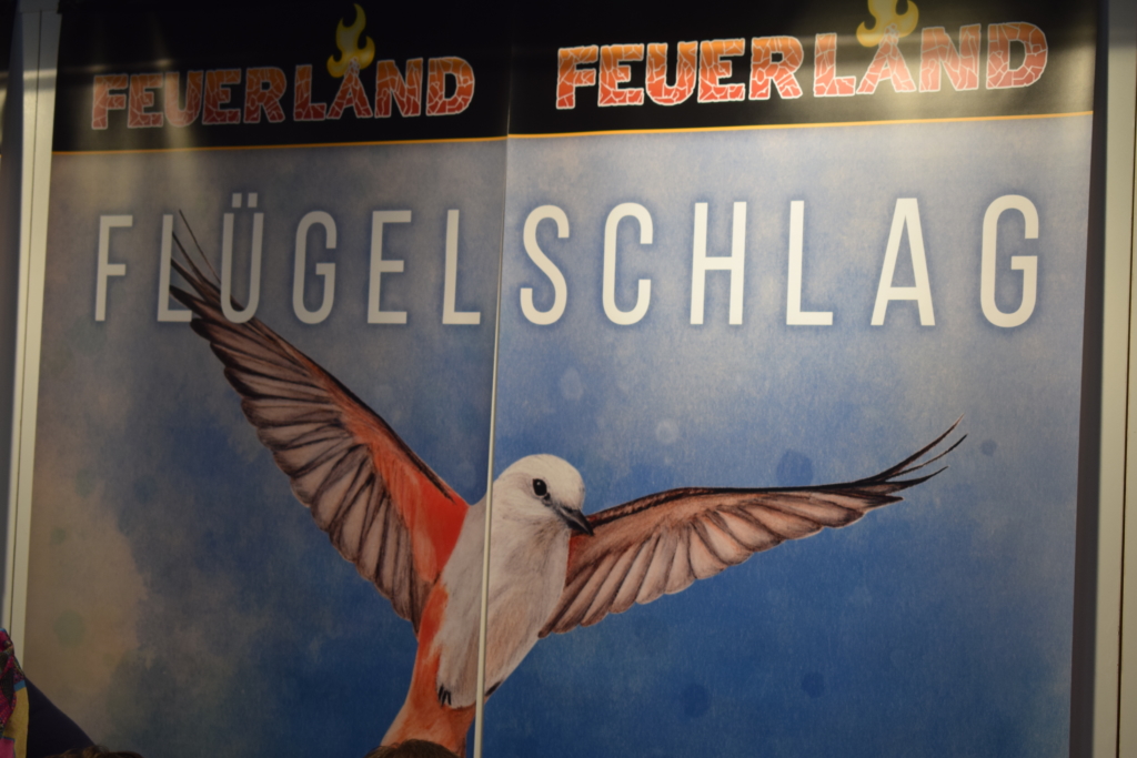 Flügelschlag am Stand von Feuerland